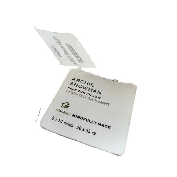 Pottery Barn Cozy Archie Snowman Shaped Pillow Plush Christmas Holiday Decor - Picture 7 of 7